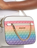 Michael Michael Kors Jet Set Large Rainbow Signature Logo Crossbody