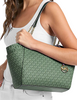 Michael Michael Kors Jet Set Large Signature Logo Shoulder Bag Moss