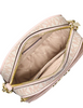 Michael Michael Kors Jet Set Medium Metallic Signature Logo Crossbody Bag Rose Gold