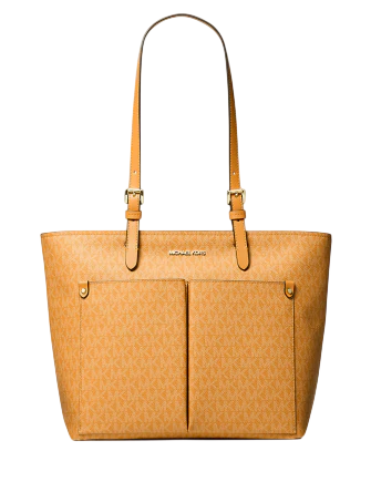 Michael Michael Kors Jet Set Medium Signature Logo Pocket Tote Bag Michael Michael Kors Jet Set Medium Signature Logo Pocket Tote Bag