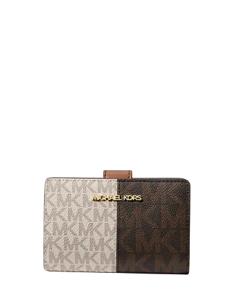 Michael Michael Kors Jet Set Medium Two-Tone Logo Wallet