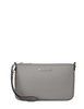 Michael Michael Kors Jet Set Small Pebbled Leather Convertible Wristlet Pearl Grey