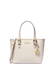 Michael Michael Kors Jet Set Travel Extra-Small Saffiano Leather Top-Zip Tote Bag Light Cream