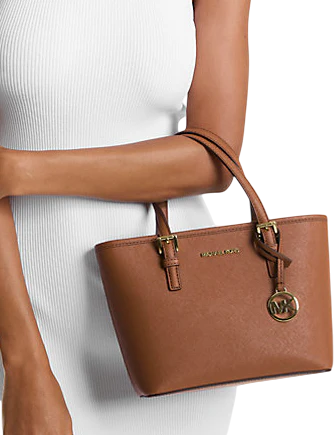 jet set saffiano travel tote bag Michael Michael Kors Jet Set Travel Extra-Small Saffiano Leather Top-Zip Tote Bag