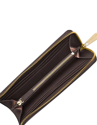 Michael Michael Kors Jet Set Travel Large Logo Quarter-Zip Wallet Brown