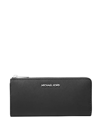Michael Michael Kors Jet Set Travel Large Saffiano Leather Quarter Zip Wallet