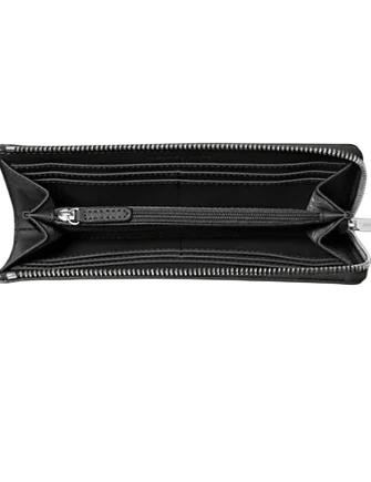 Michael Michael Kors Jet Set Travel Large Saffiano Leather Quarter Zip Wallet Black