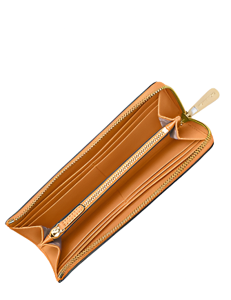 Michael Michael Kors Jet Set Travel Large Saffiano Leather Quarter Zip Wallet Cider