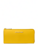 Michael Michael Kors Jet Set Travel Large Saffiano Leather Quarter Zip Wallet Golden Yellow
