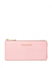 Michael Michael Kors Jet Set Travel Large Saffiano Leather Quarter Zip Wallet  Powder Blush