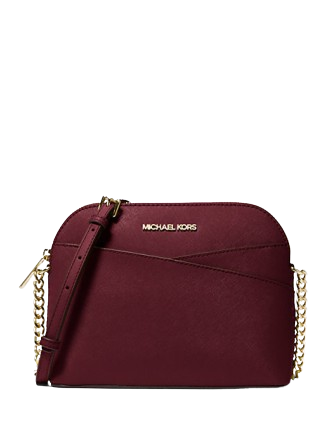 Michael Michael Kors Jet Set Travel Medium Dome Crossbody Bag Oxblood