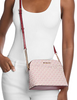 Michael Michael Kors Jet Set Travel Medium Signature Logo Dome Crossbody Bag Cherry