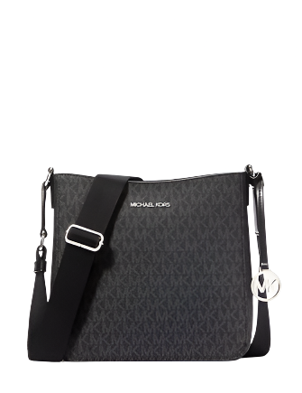 Michael Michael Kors Jet Set Travel Small Signature Logo Messenger Bag Black