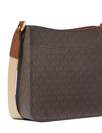 Michael Michael Kors Jet Set Travel Small Signature Logo Messenger Bag Brown