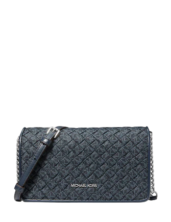 Michael Michael Kors Jet Set Travel Woven Signature Logo Crossbody Michael Michael Kors Jet Set Travel Woven Signature Logo Crossbody