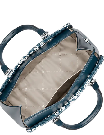 Michael Michael Kors Marilyn Medium Printed Signature Logo Satchel Michael Michael Kors Marilyn Medium Printed Signature Logo Satchel