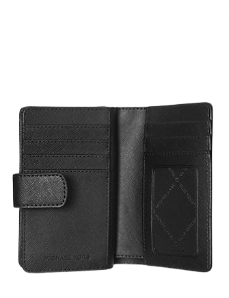 Michael Michael Kors Medium Crossgrain Leather Wallet Black