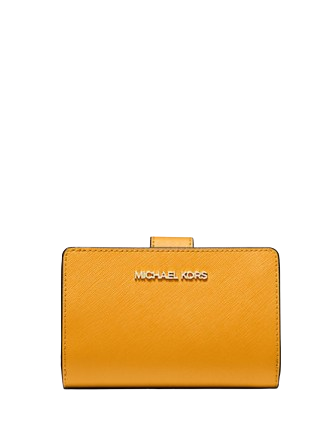 Michael Michael Kors Medium Crossgrain Leather Wallet Golden Rod