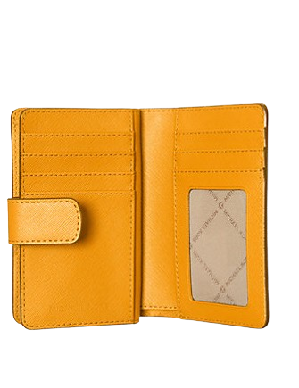 Michael Michael Kors Medium Crossgrain Leather Wallet Golden Rod