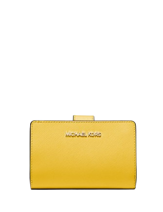 Michael Michael Kors Medium Crossgrain Leather Wallet Golden Yellow