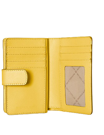 Michael Michael Kors Medium Crossgrain Leather Wallet Golden Yellow