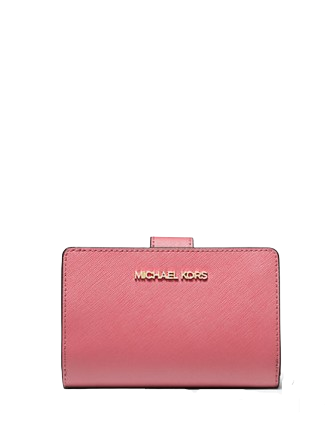 Michael Michael Kors Medium Crossgrain Leather Wallet Light Berry Sorbet