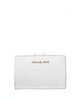 Michael Michael Kors Medium Crossgrain Leather Wallet Optic White