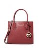 Michael Michael Kors Mercer Medium Pebbled Leather Crossbody Bag Dark Cherry