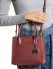 Michael Michael Kors Mercer Medium Pebbled Leather Crossbody Bag Dark Cherry