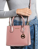 Michael Michael Kors Mercer Medium Pebbled Leather Crossbody Bag Primrose