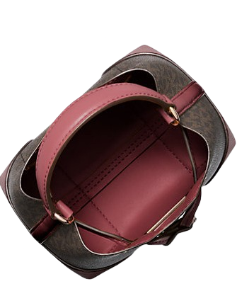 Michael Michael Kors Mercer Small Logo Bucket Bag Oxblood