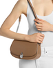 Michael Michael Kors Mila Medium Leather Messenger Bag Driftwood