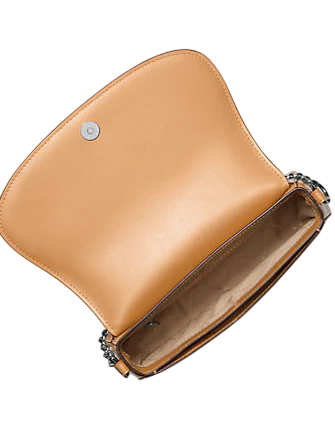 Michael Michael Kors Mila Medium Leather Messenger Bag Peanut