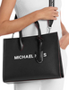 Michael Michael Kors Mirella Medium Pebbled Leather Tote Bag Black