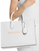 Michael Michael Kors Mirella Medium Pebbled Leather Tote Bag Optic White
