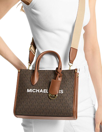 Michael Michael Kors Mirella Small Signature Logo Crossbody Bag Brown