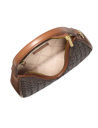 Michael Michael Kors Nayla Small Woven Signature Logo Hobo Michael Michael Kors Nayla Small Woven Signature Logo Hobo
