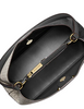Michael Michael Kors Pratt Medium Two-Tone Signature Logo Shoulder Bag Black Combo