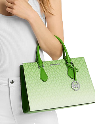 Michael Michael Kors Sheila Medium Ombre Signature Logo Satchel Jungle Green