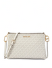 Michael Michael Kors Trisha Medium Logo Crossbody Bag Light Cream