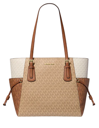 Michael Michael Kors Voyager Large Color-Block Signature Logo Tote Michael Michael Kors Voyager Large Color-Block Signature Logo Tote