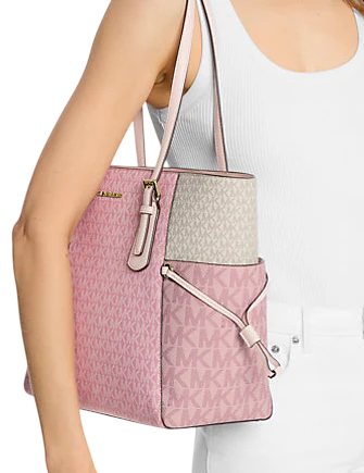 Michael Michael Kors Voyager Large Color-Block Signature Logo Tote Michael Michael Kors Voyager Large Color-Block Signature Logo Tote