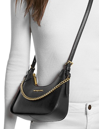 Michael Michael Kors Wilma Small Leather Crossbody Bag Black