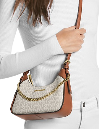 Michael Michael Kors Wilma Small Signature Logo Crossbody Bag Vanilla