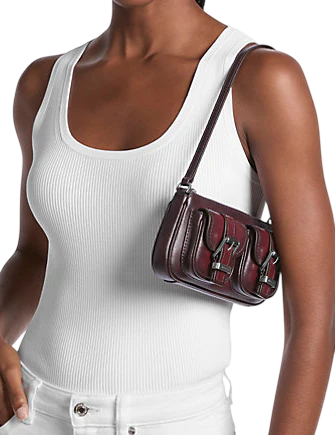 Michael Michael Kors Zoe Small Burnished Leather Pochette Michael Michael Kors Zoe Small Burnished Leather Pochette