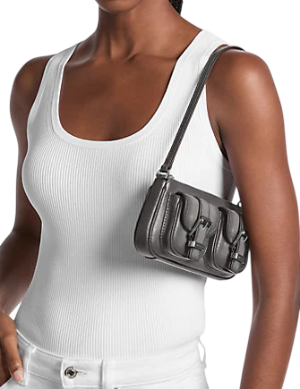 Michael Michael Kors Zoe Small Burnished Leather Pochette Michael Michael Kors Zoe Small Burnished Leather Pochette