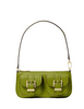 Michael Michael Kors Zoe Small Leather Convertible Shoulder Bag Meadow Green