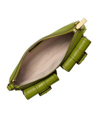 Michael Michael Kors Zoe Small Leather Convertible Shoulder Bag Meadow Green