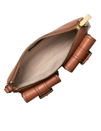 Michael Michael Kors Zoe Small Pebbled Leather Pochette Luggage