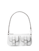 Michael Michael Kors Zoe Small Pebbled Leather Pochette Optic White